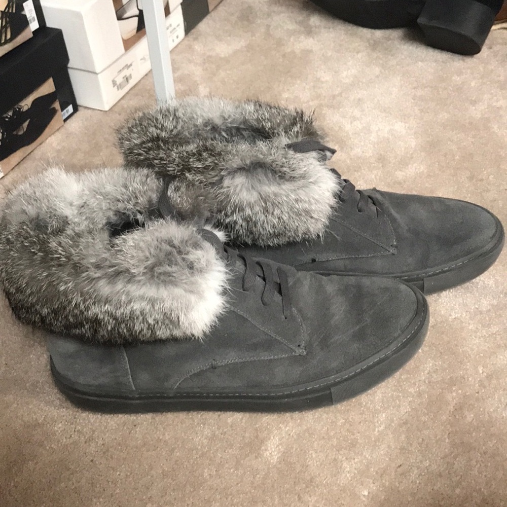 Vince Fur High Top Sneaker